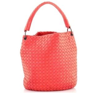 Bottega Veneta Bucket Hobo Intrecciato Nappa Small Pink